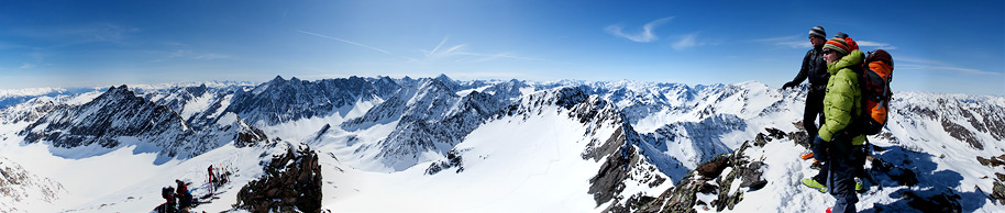 Blick auf die Stubaier Alpen vom Gleirscher Fernerkogel |  Blick auf die Stubaier Alpen vom Gleirscher Fernerkogel |