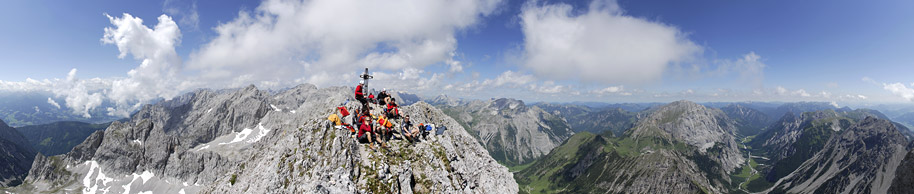 Gipfelpanorama Lamsenspitze - Karwendel | 