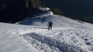 101.steiler Gletscheraufstieg